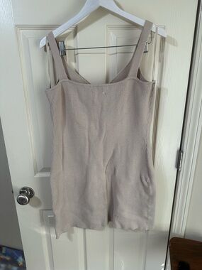 Sleeveless ribbed sweater dress